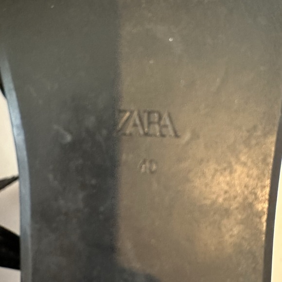 Zara Flatform Leather Rope Strappy Platform Chunky Sandal Size‎ 40 EUC Size 9 - Picture 5 of 6